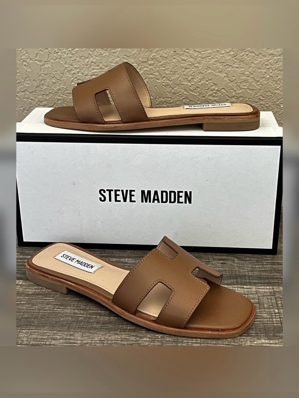 Steve Madden Hadyn Women's Cognac Sandals Size-7